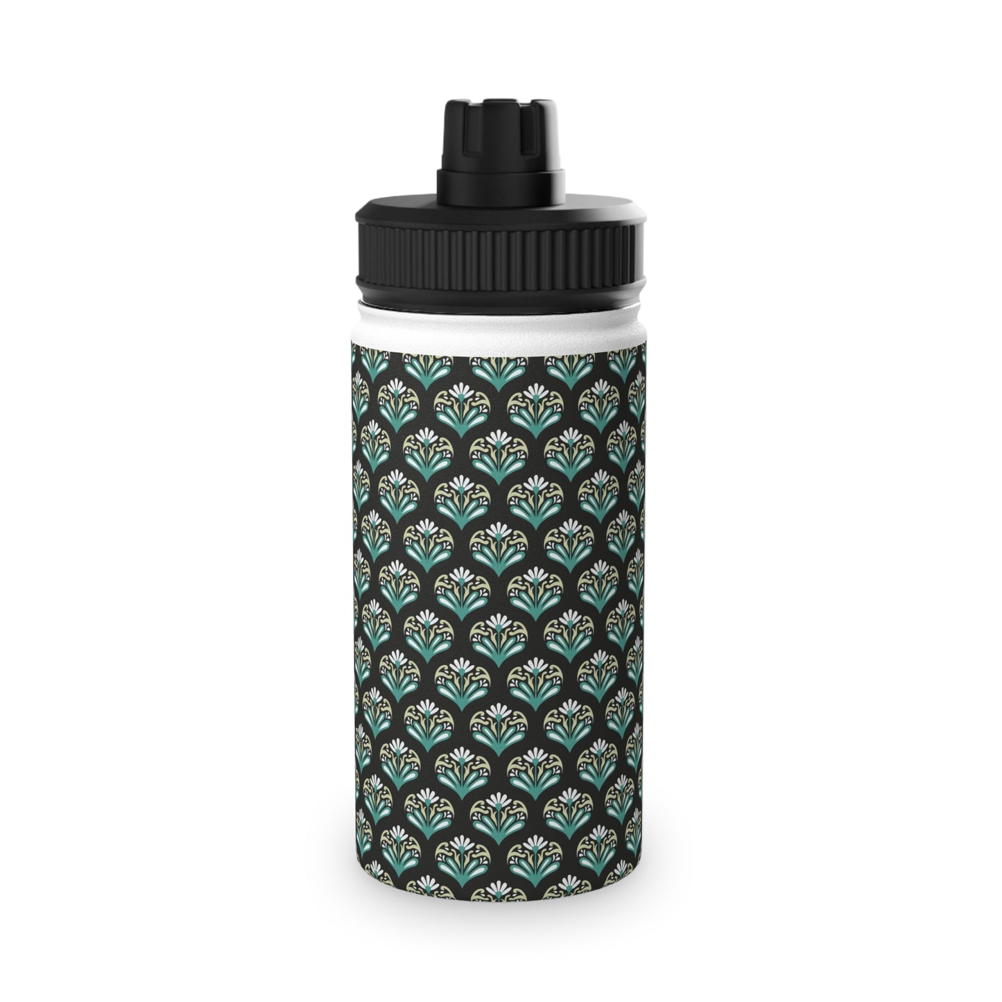 Classic Charm Stainless Steel Water Bottle, Sports Lid