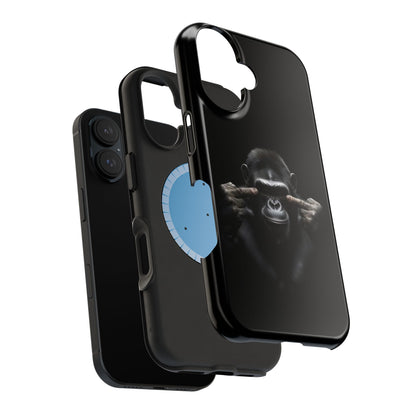 Edgy Gorilla Magnetic iPhone Case, Unique Cell Phone Cover
