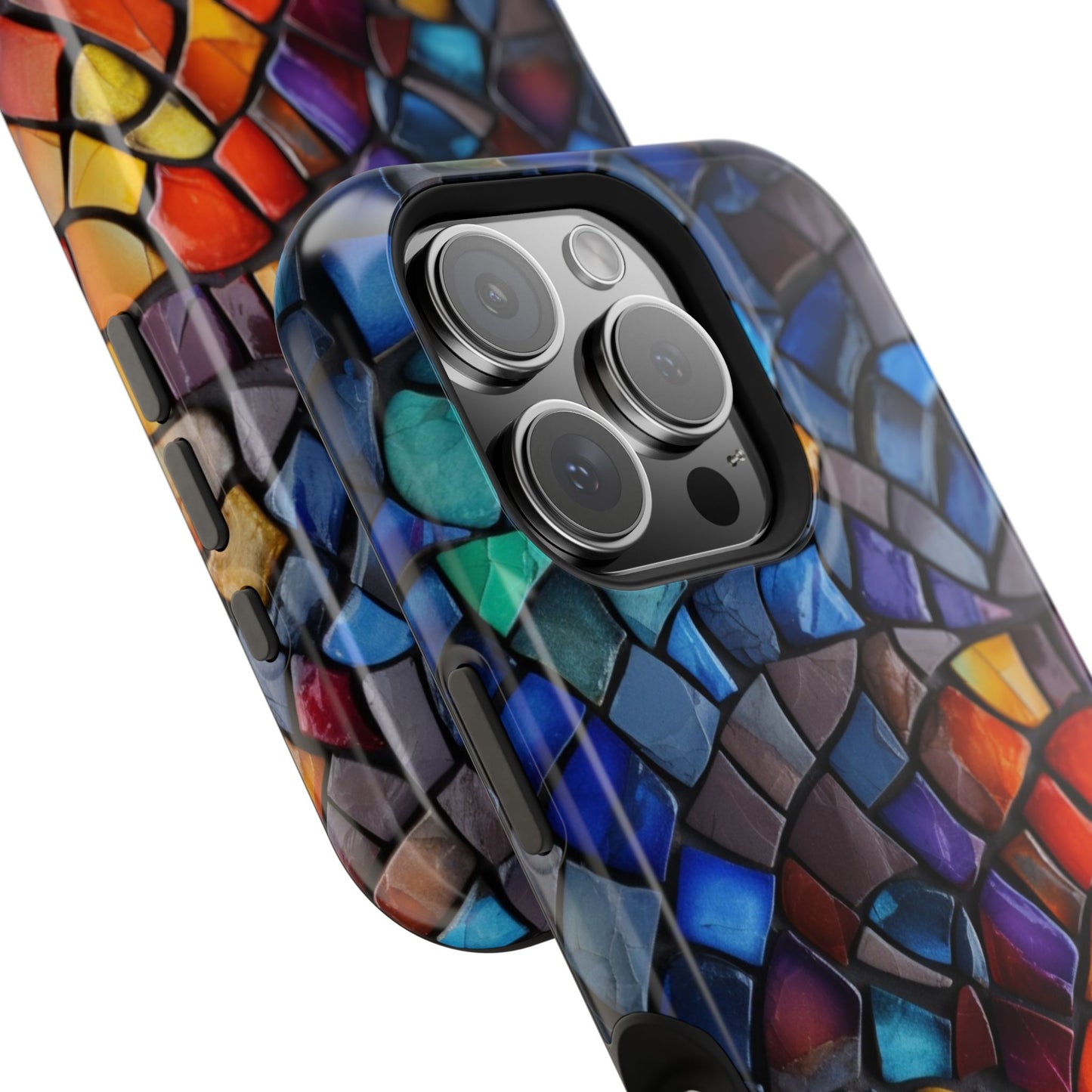 Stained Glass Impact-Resistant Phone Case, Colorful Phone Cover