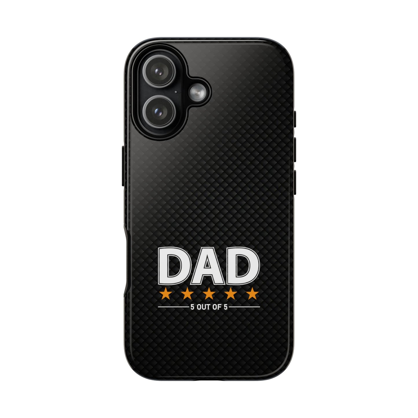 5-Star Dad iPhone Case - Tough Black Cover for Father's Day