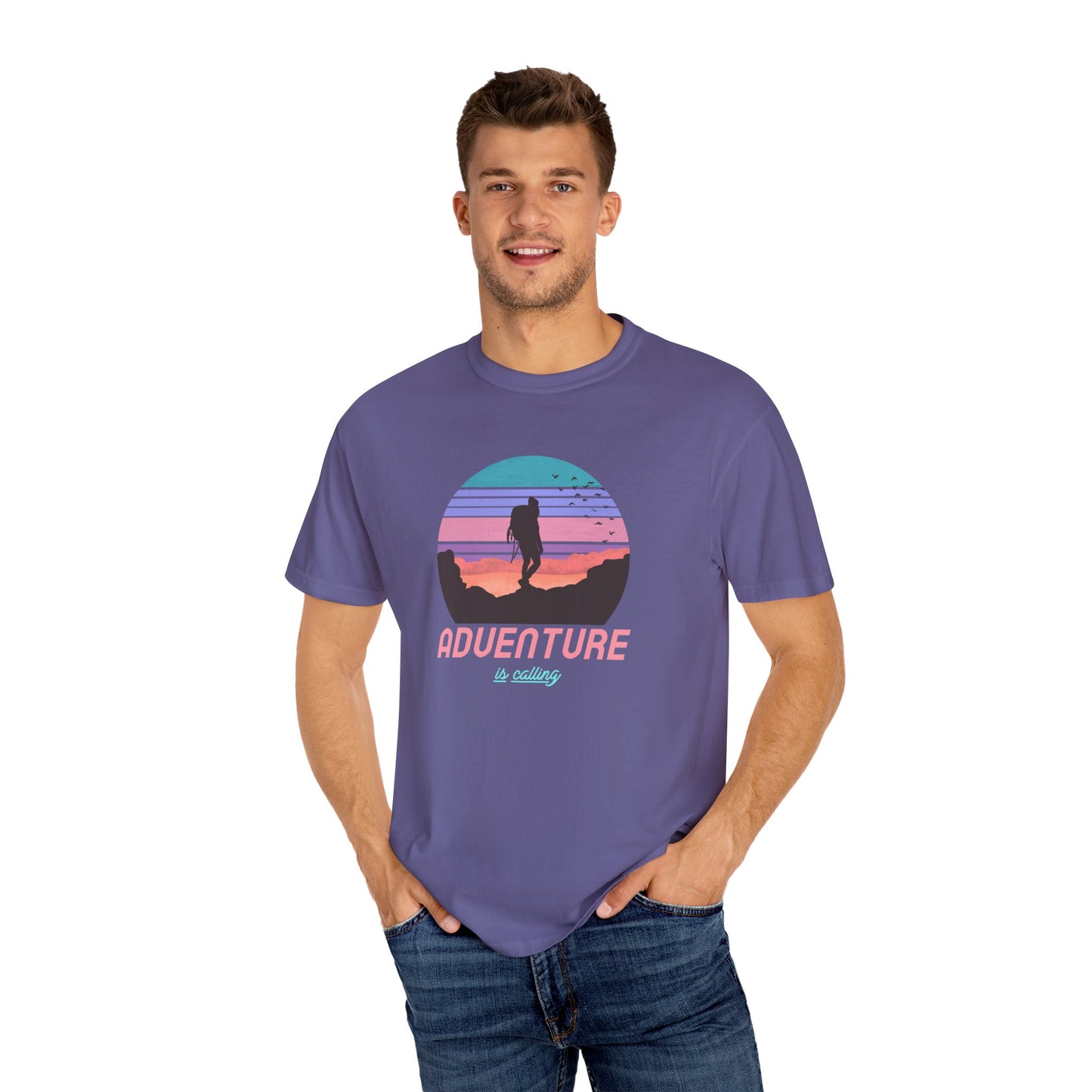 Adventure Is Calling Unisex Garment-Dyed T-shirt