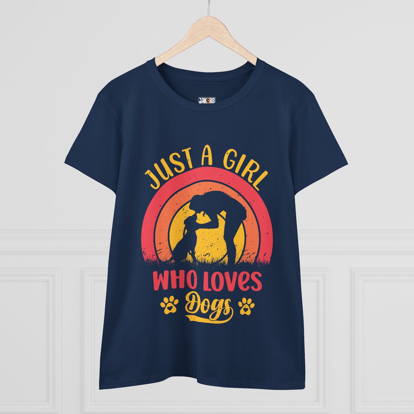 Just a Girl Who Loves Dogs Cotton Tee - Casual Dog Lover Shirt