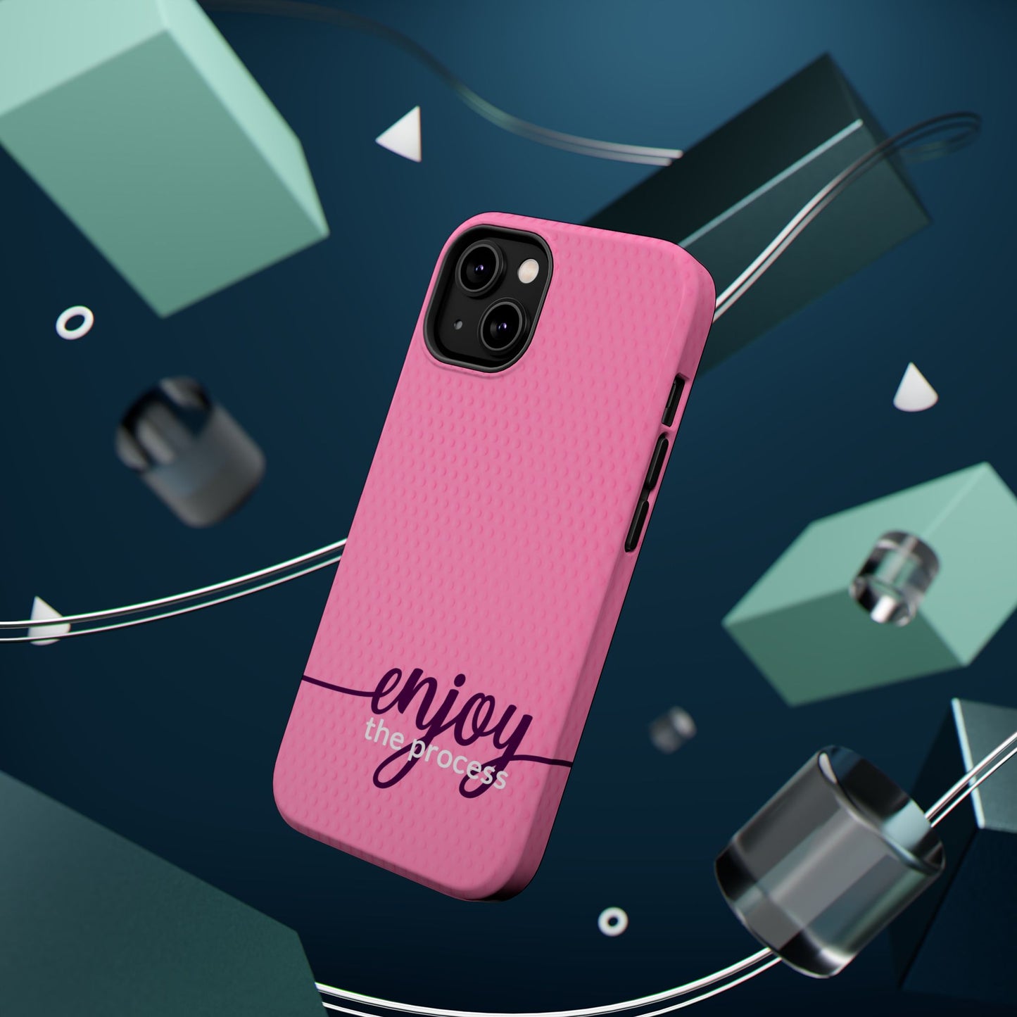Enjoy the Process Magnetic Case - Motivational Pink Phone Cover for Women