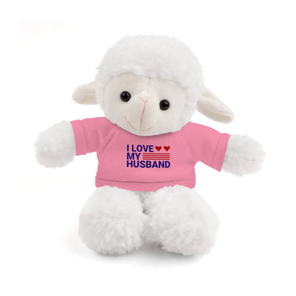 Stuffed Animal with "I love my husband" Tee, Gift for husband