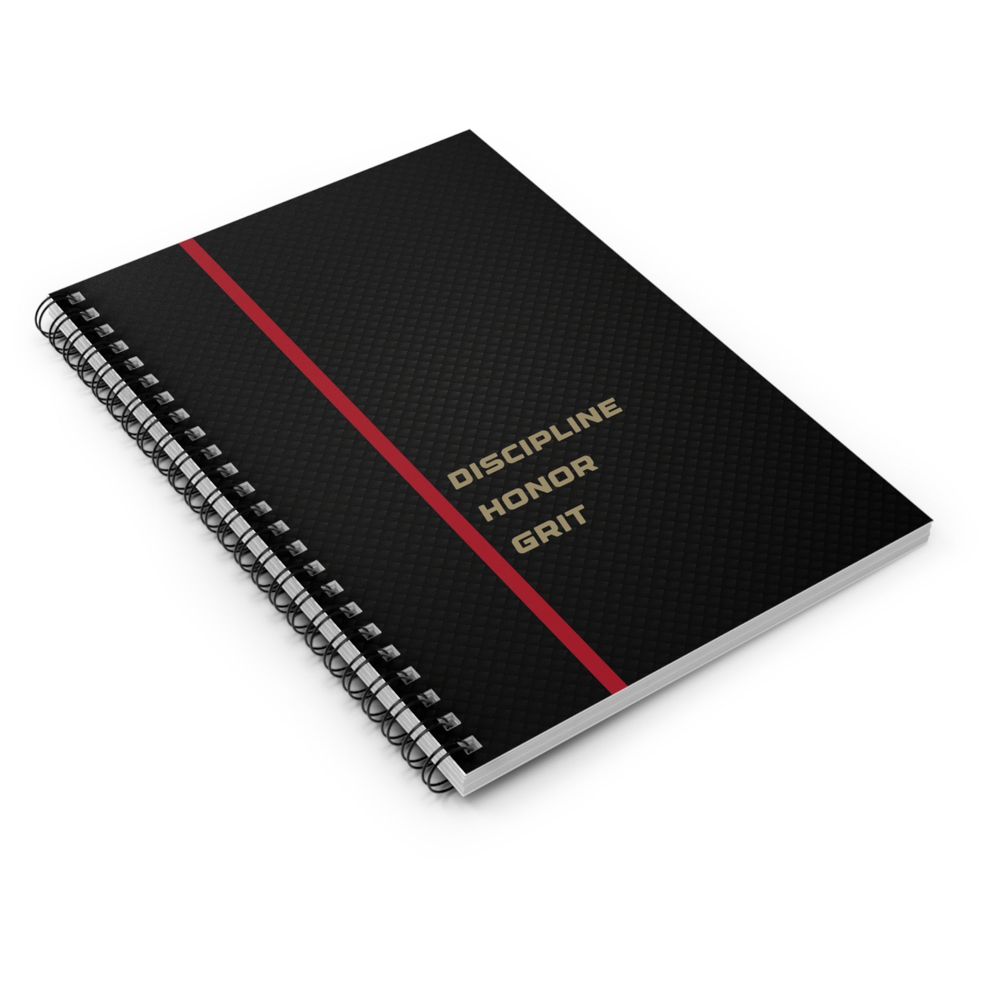 Motivational Spiral Notebook - Discipline, Honor, Grit