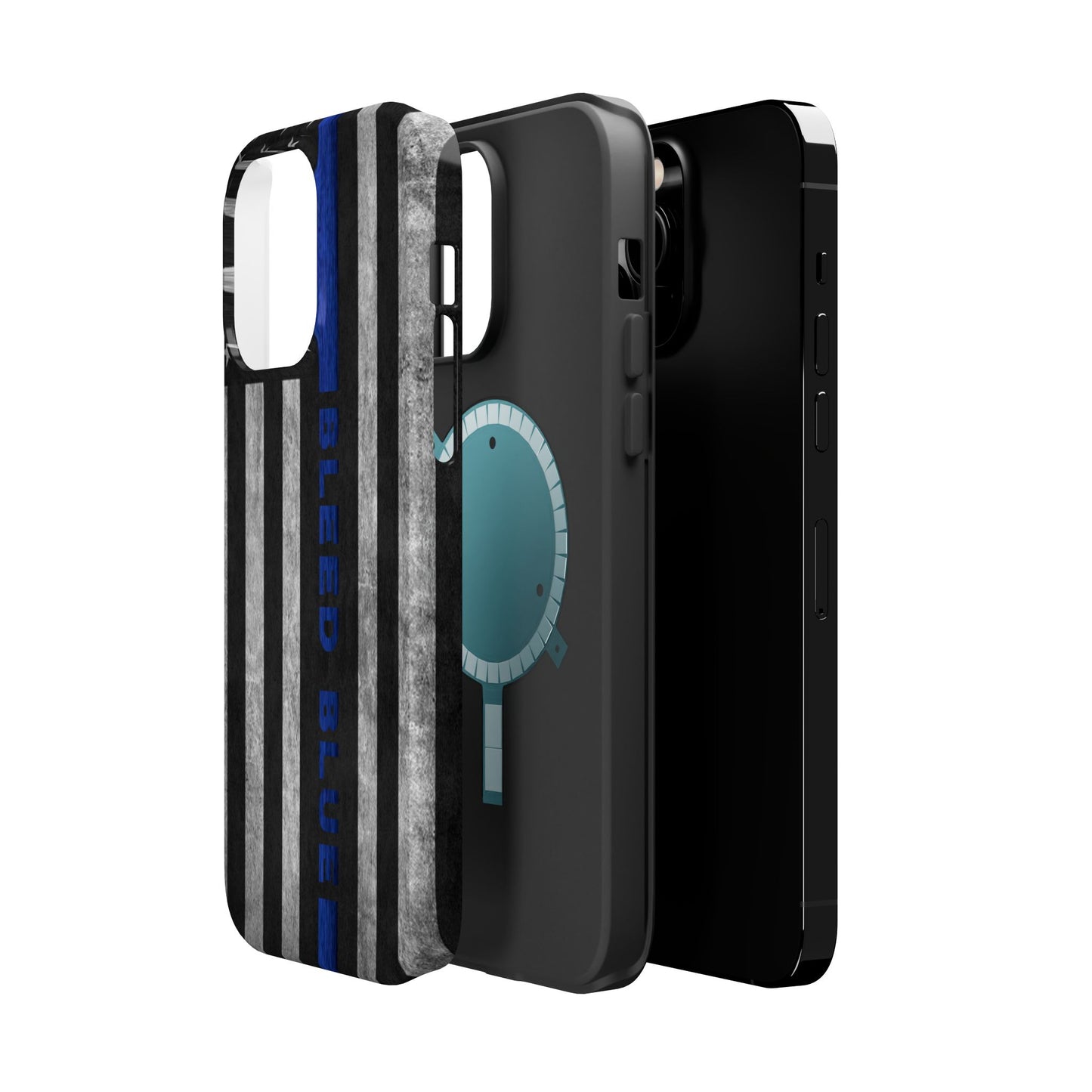 Police Magnetic Phone Cases, Bleed Blue