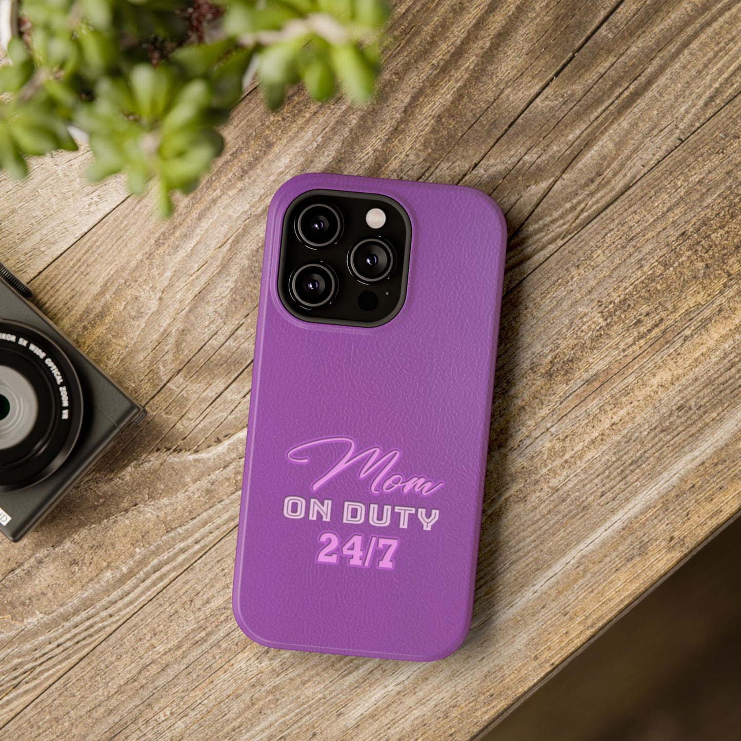 Mom On Duty Impact-Resistant Case, Purple Case for Mothers