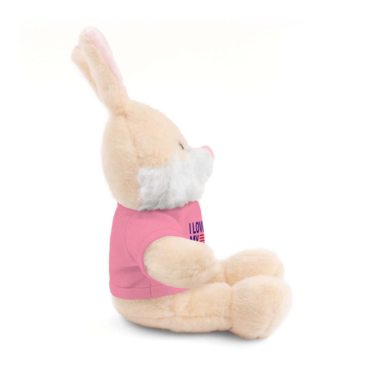 Stuffed Animal with "I love my husband" Tee, Gift for husband