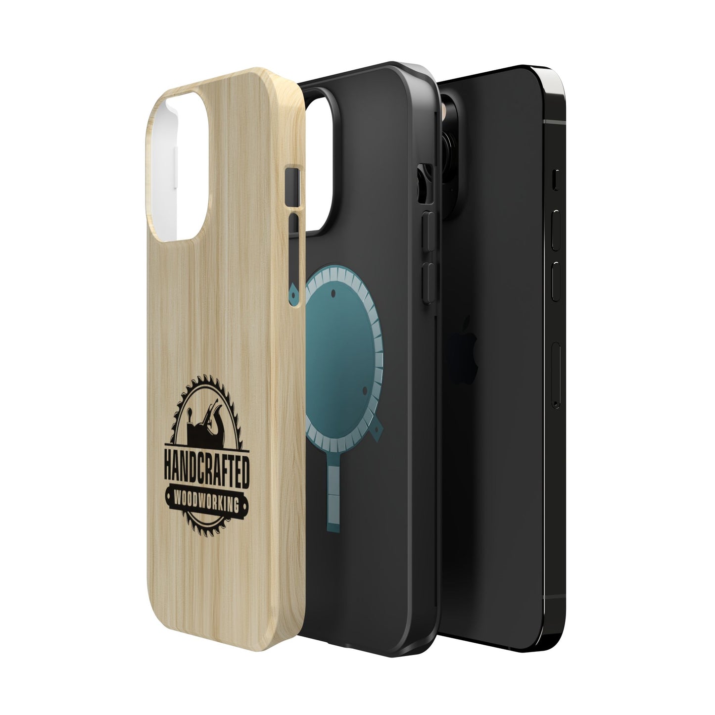 Handcrafted Woodworking Logo Magnetic Phone Cases