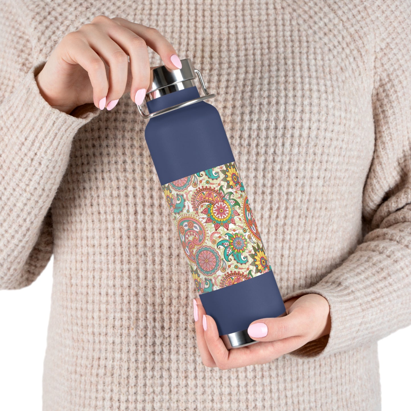 Indian Breath Copper Vacuum Insulated Bottle, 22oz