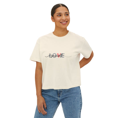 Women’s Boxy Tee - Love Yourself Graphic Shirt