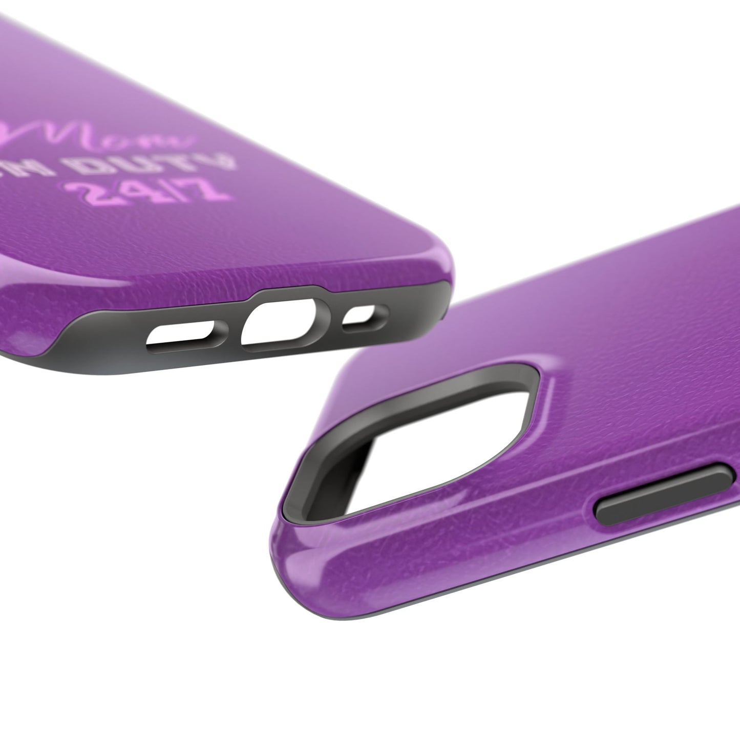 Mom On Duty Impact-Resistant Case, Purple Case for Mothers