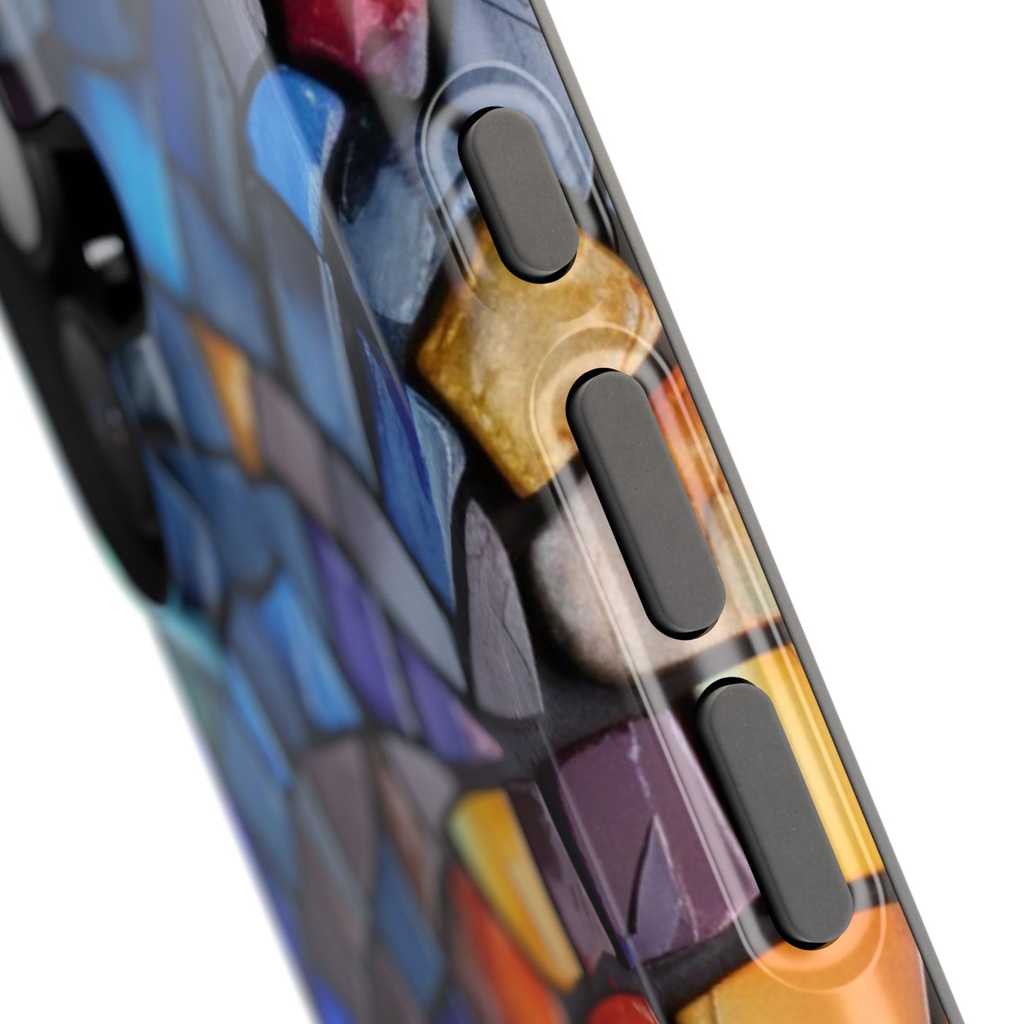 Stained Glass Impact-Resistant Phone Case, Colorful Phone Cover