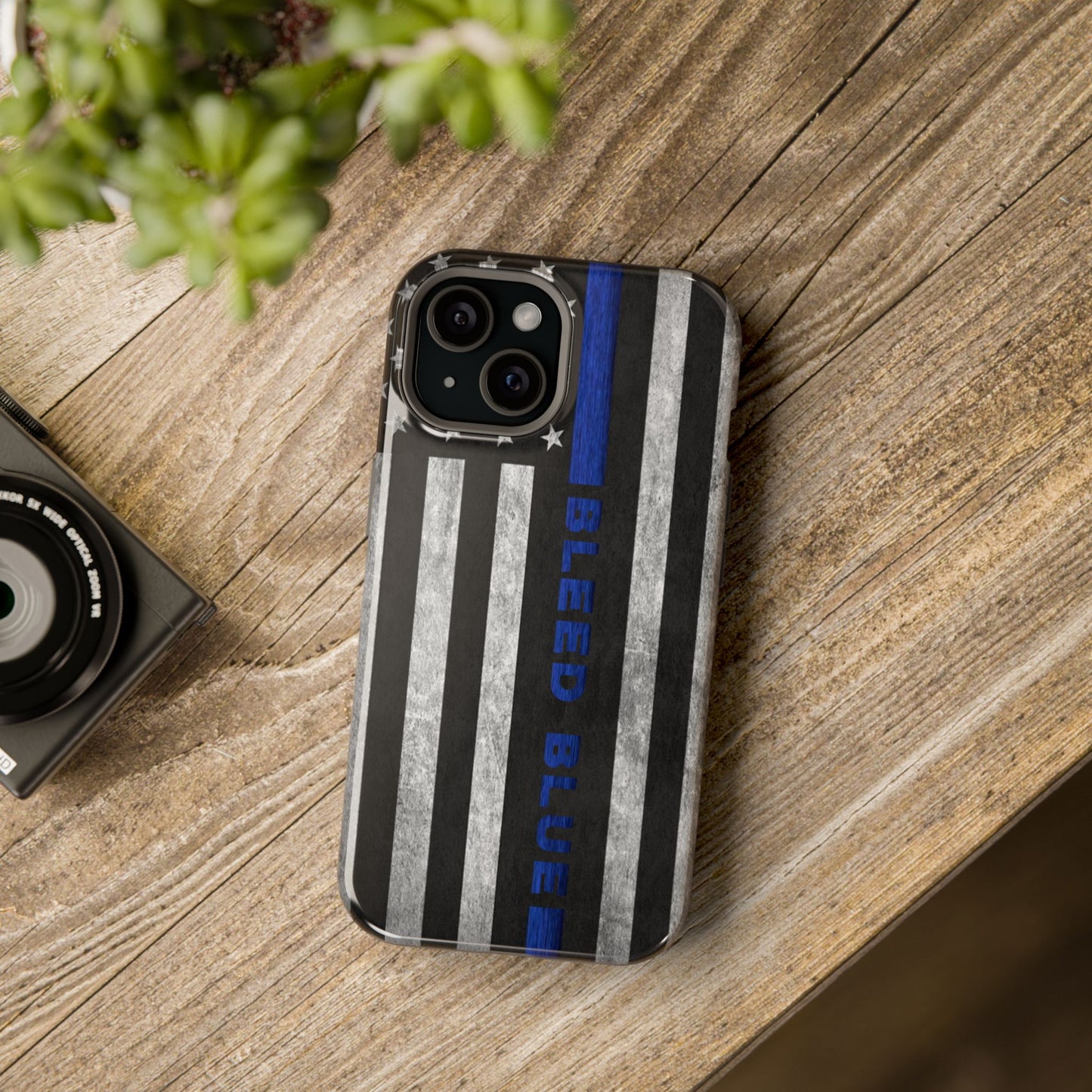 Police Magnetic Phone Cases, Bleed Blue