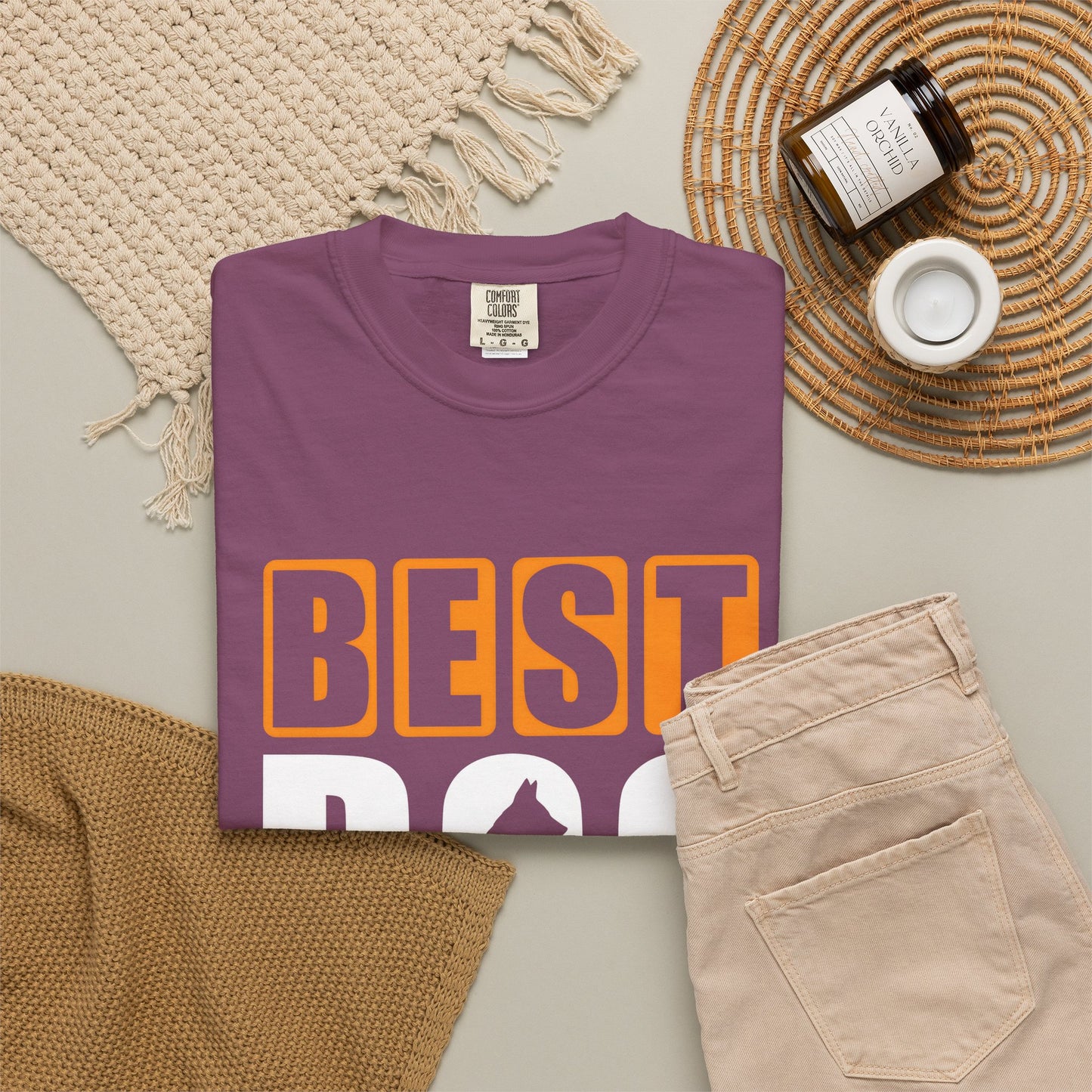 Best Dog Dad Ever Unisex Garment-Dyed T-shirt