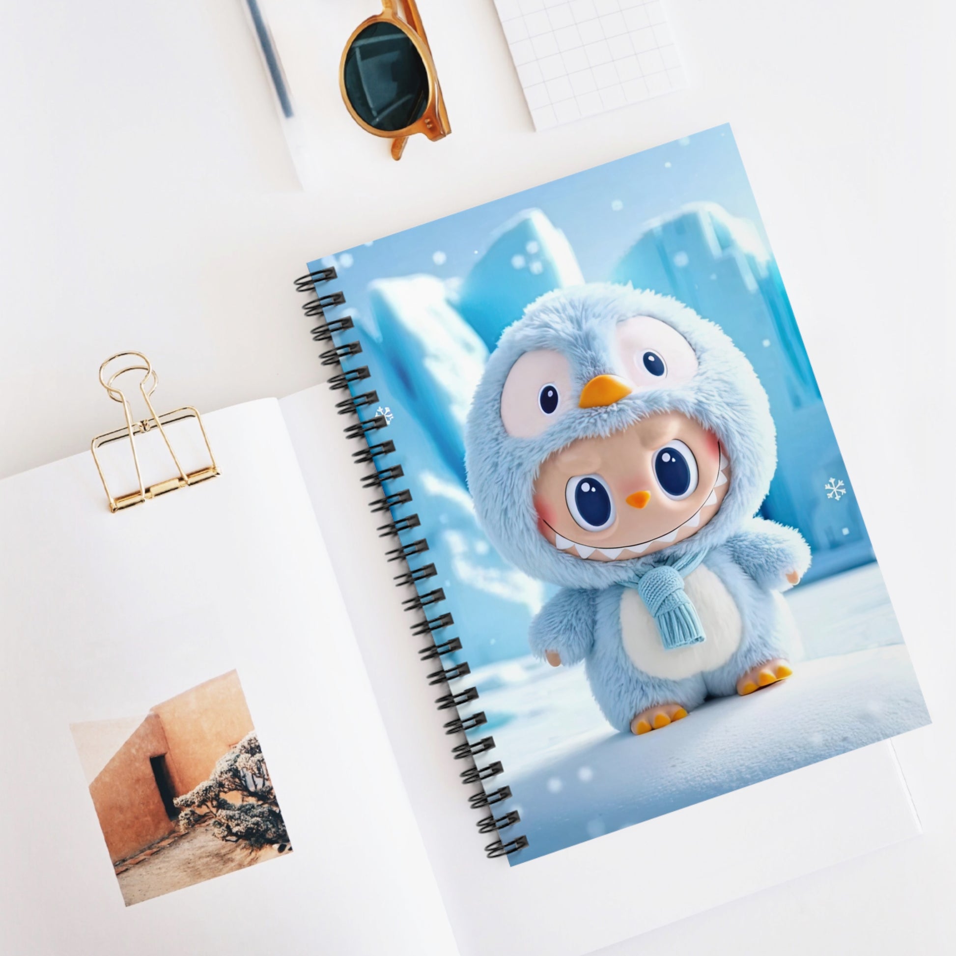 The Monsters Spiral Notebook 6” x 8” – Cute Penguin