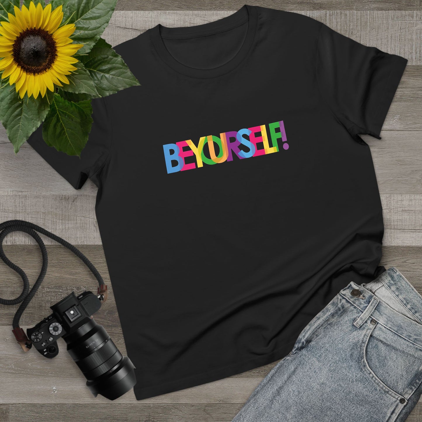 Inspirational Women’s Maple Tee - Be Yourself Graphic T-Shirt