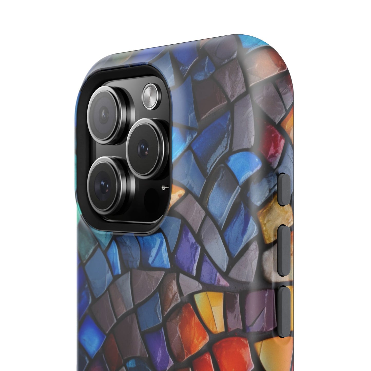 Stained Glass Impact-Resistant Phone Case, Colorful Phone Cover