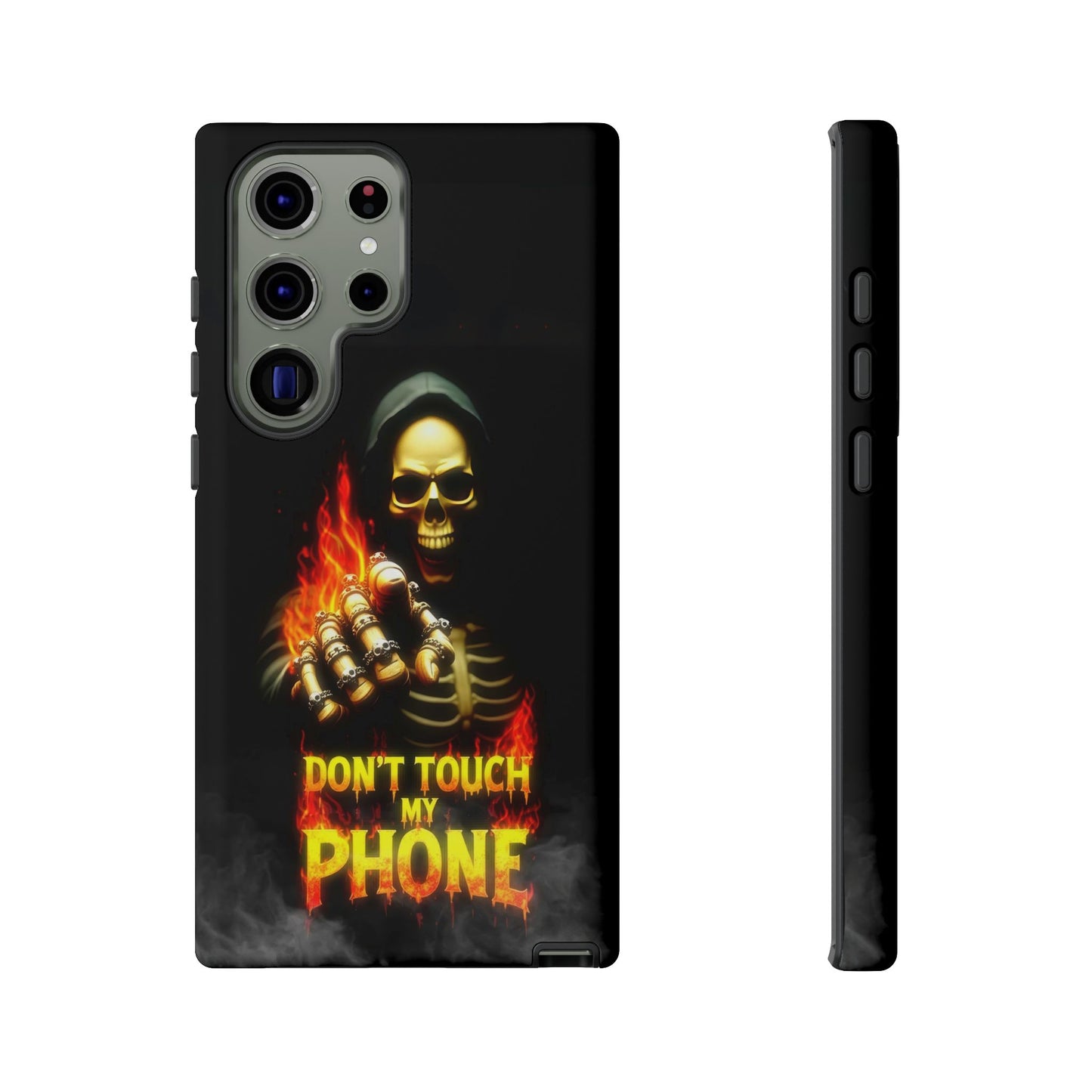 Skull Design Samsung Phone Case, Don't Touch My Phone Mobile Cover