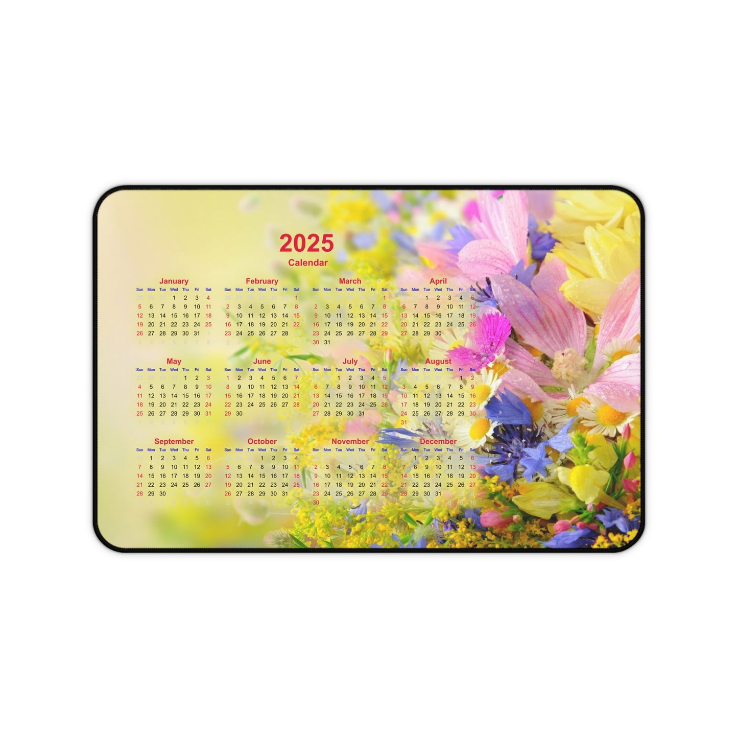 2025 Calendar Desk Mat