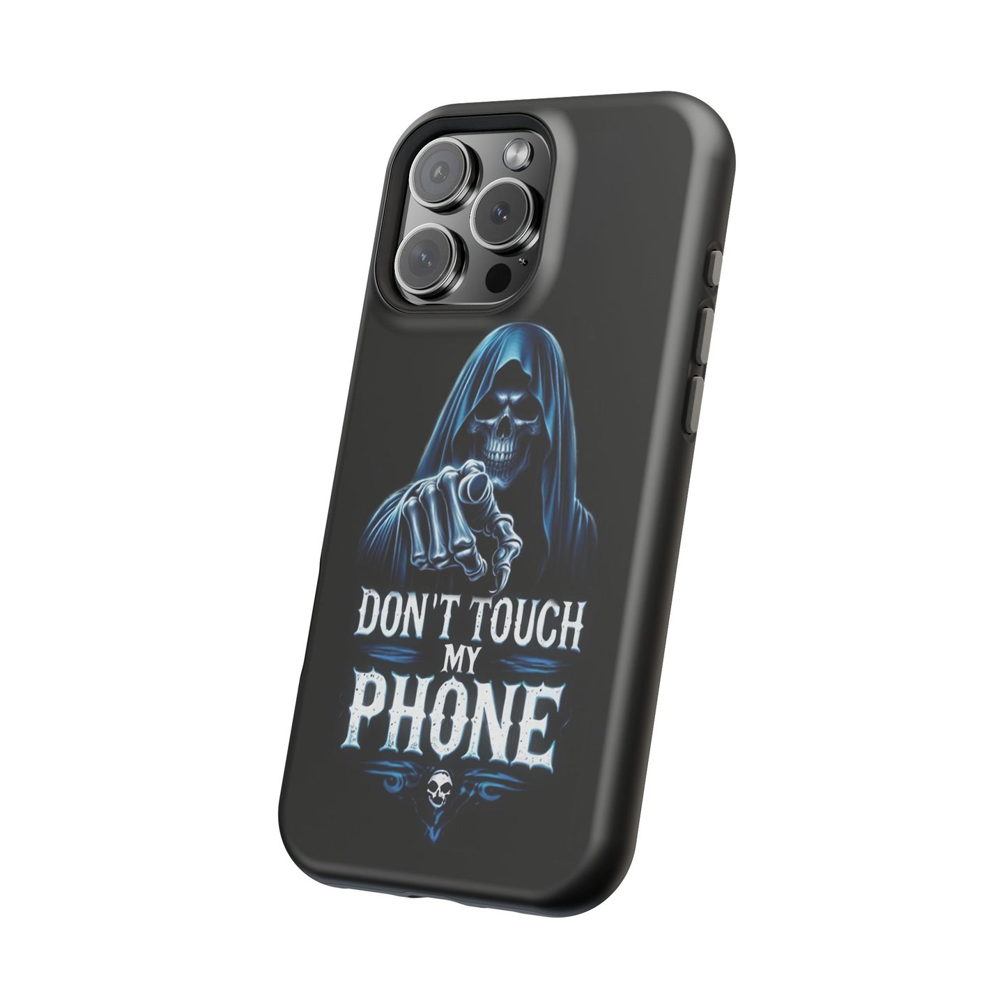Gothic Magnetic iPhone Case: Don't Touch My Phone