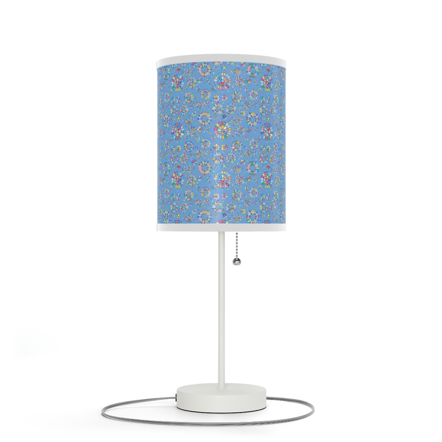 Vibrant Vibes: Happy Color Lamp on a Stand, US|CA plug / Light Blue