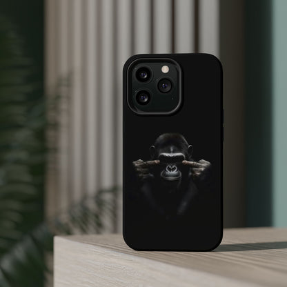Edgy Gorilla Magnetic iPhone Case, Unique Cell Phone Cover