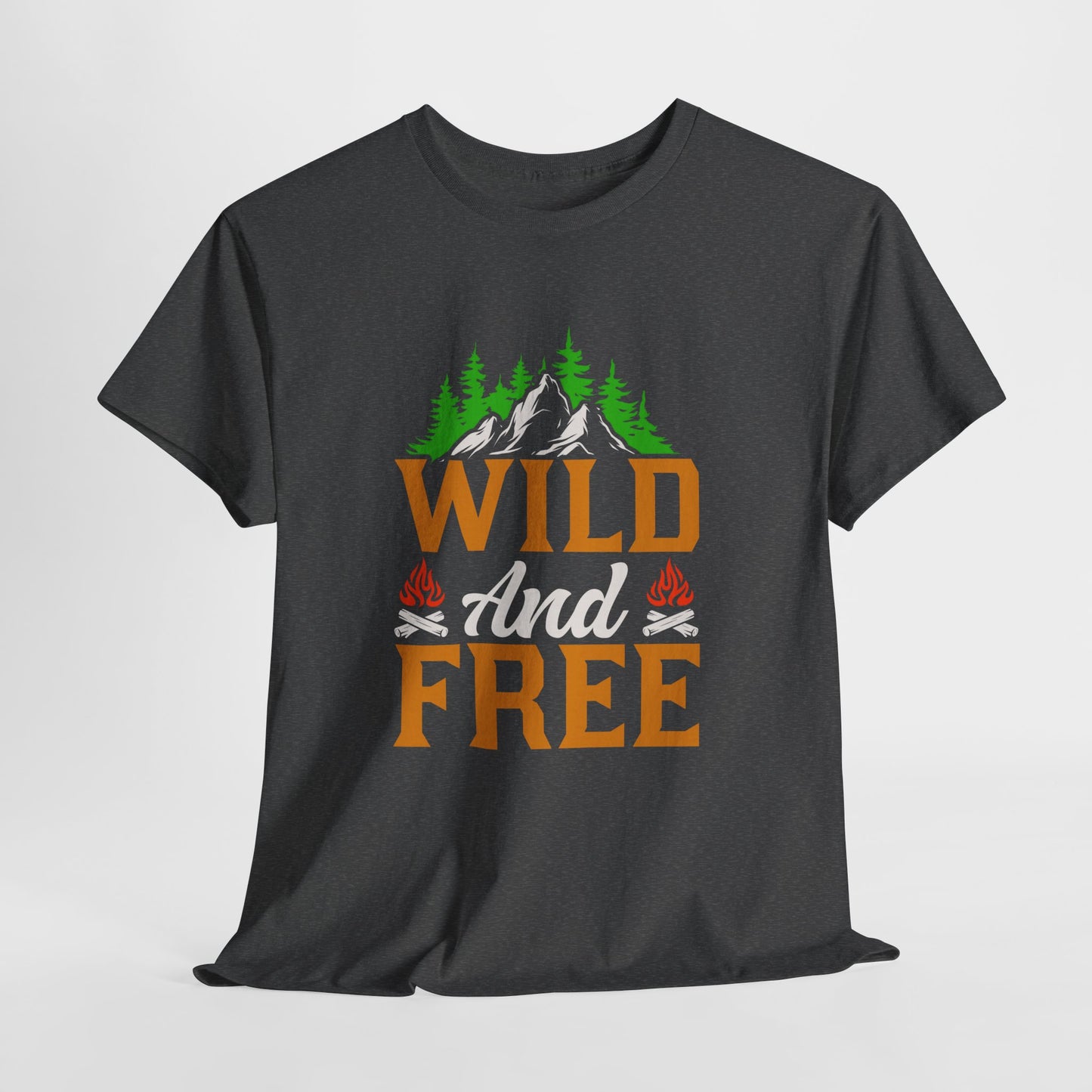 Wild and Free Unisex Heavy Cotton Tee - Perfect for Adventure Lovers