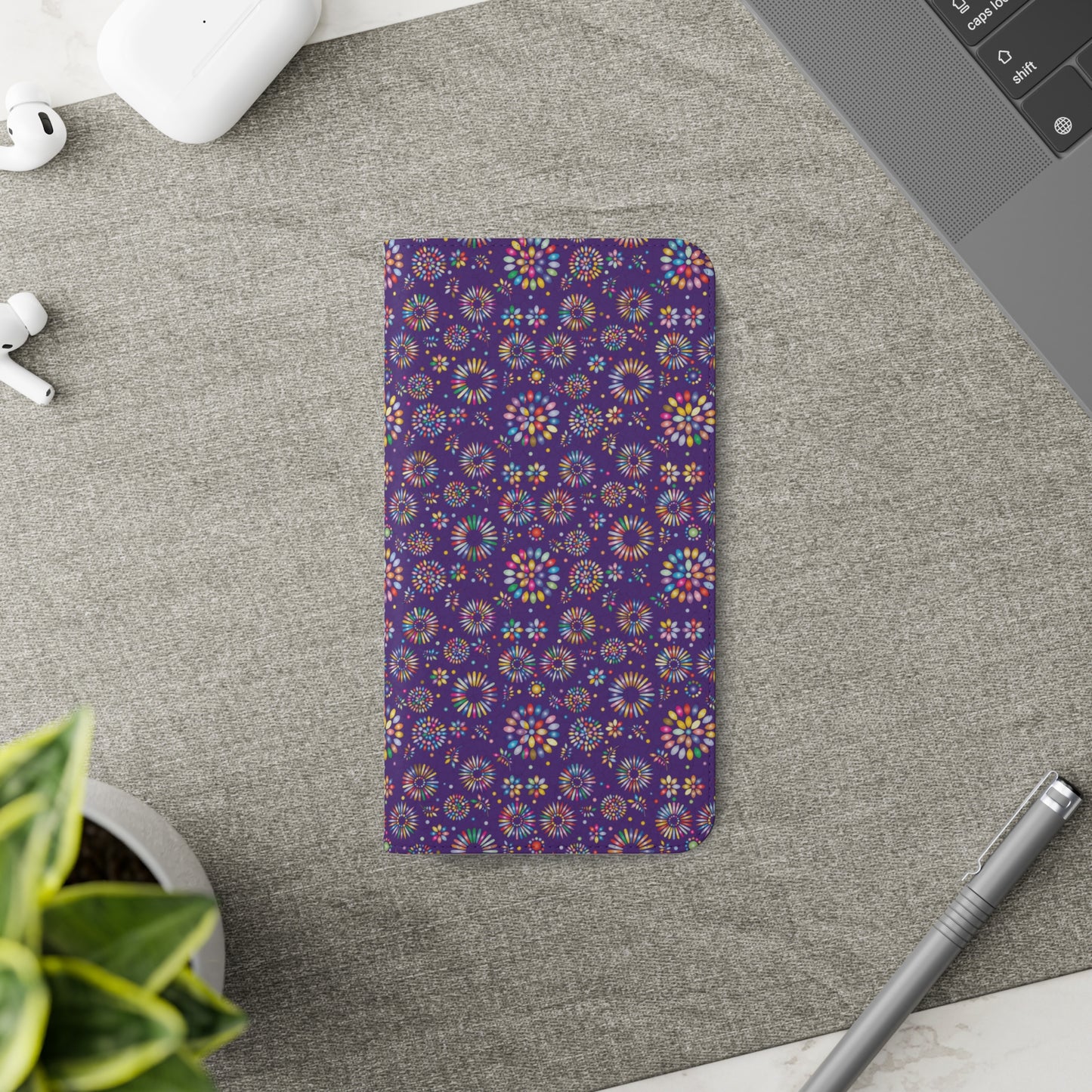 Vibrant Vibes Flip Cases / Purple