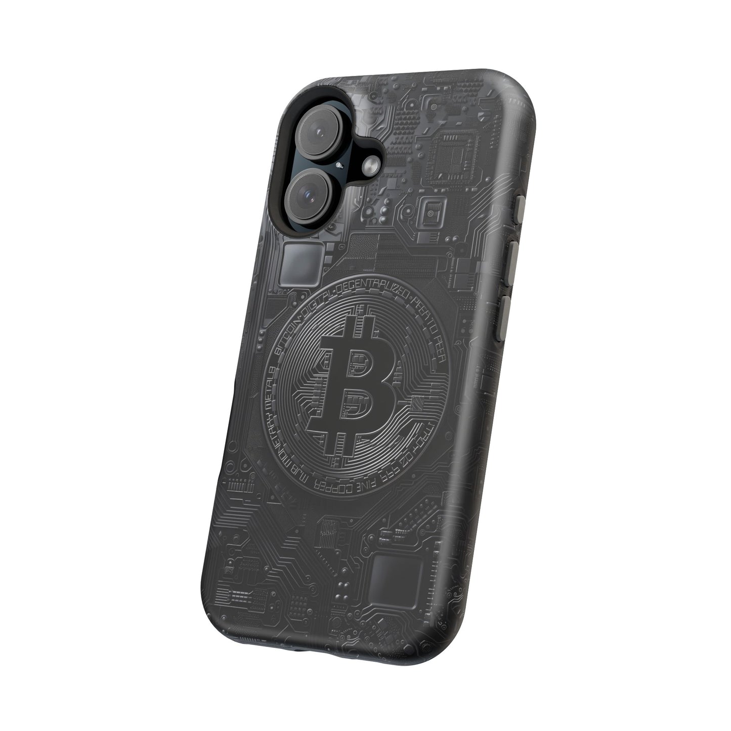 Black Bitcoin Magnetic iPhone Cases - Ideal for Tech Enthusiasts