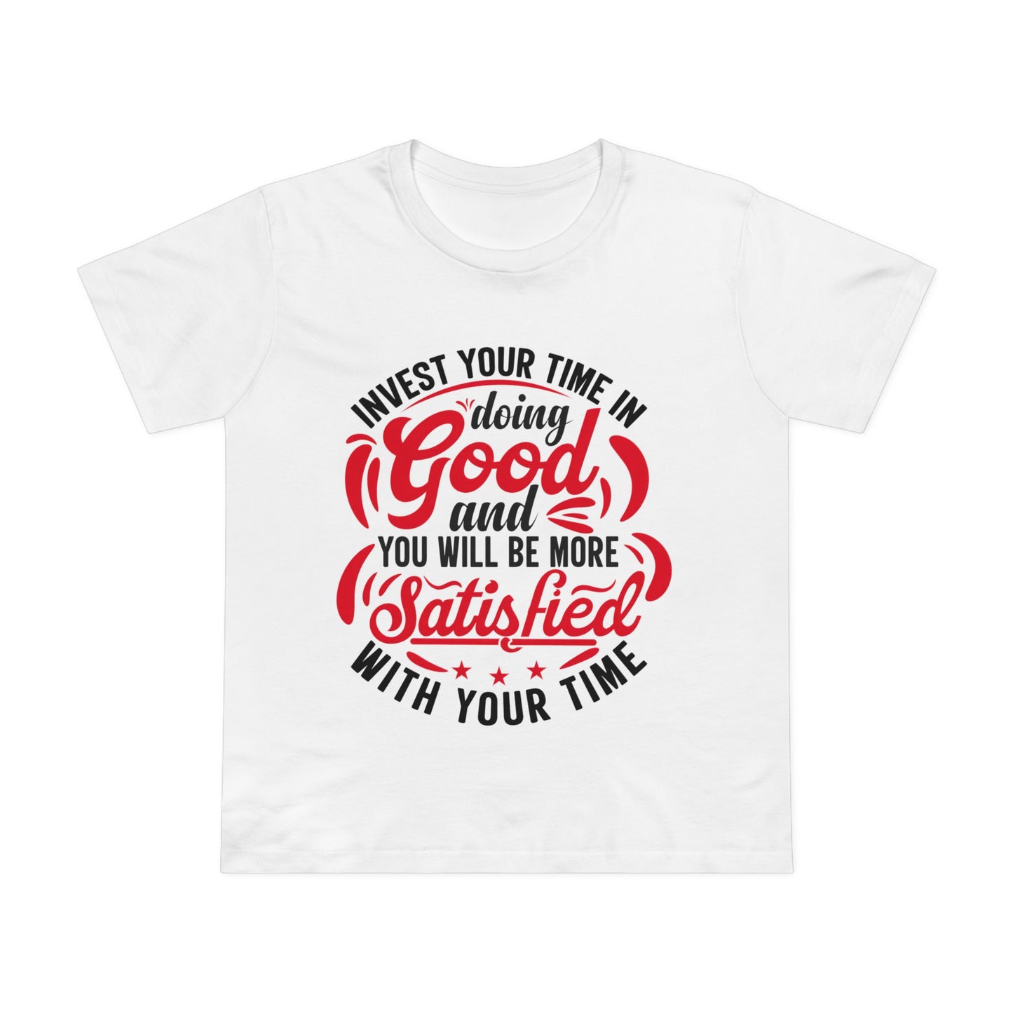 Inspirational Women's Maple Tee - Invest Your Time in Doing Good