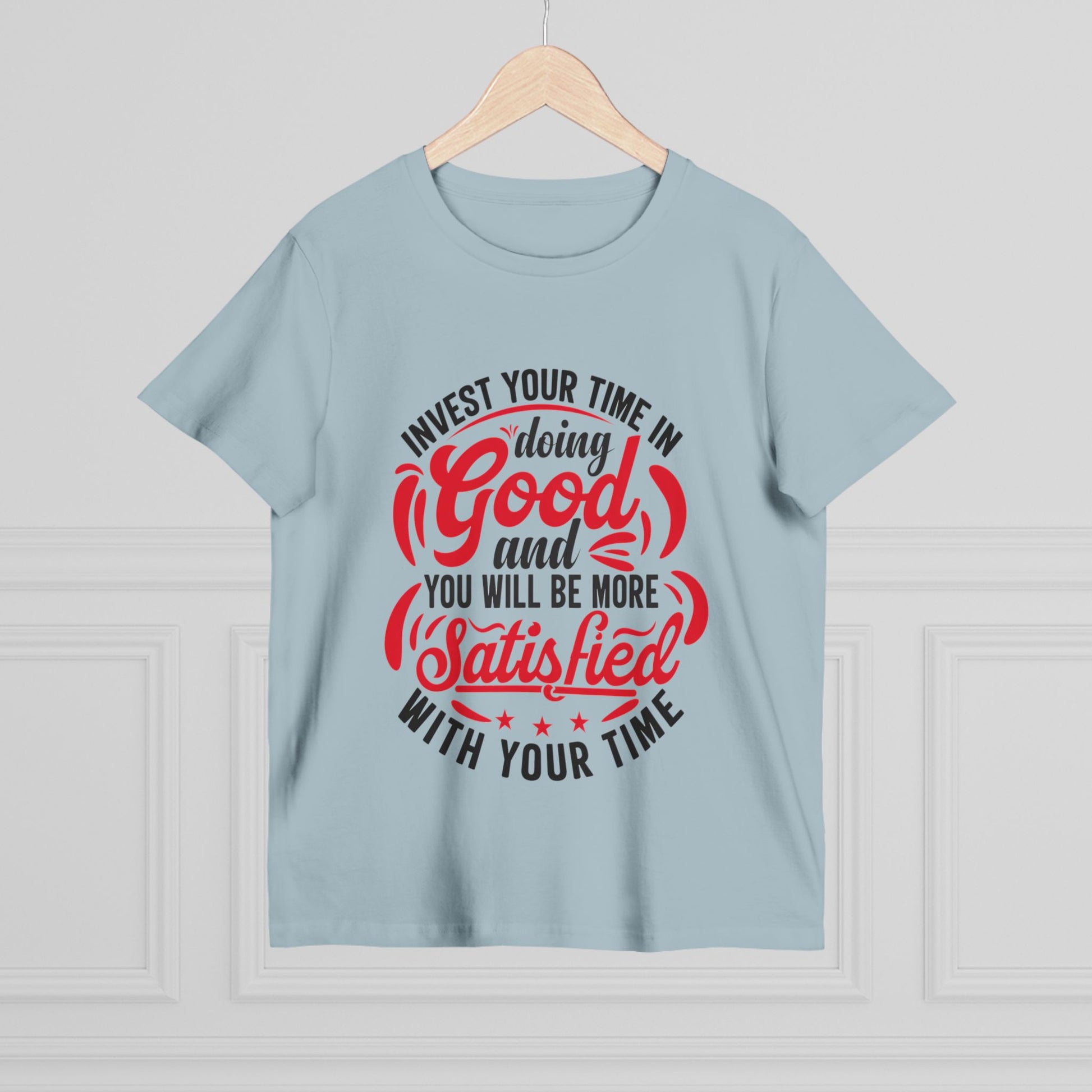Inspirational Women's Maple Tee - Invest Your Time in Doing Good