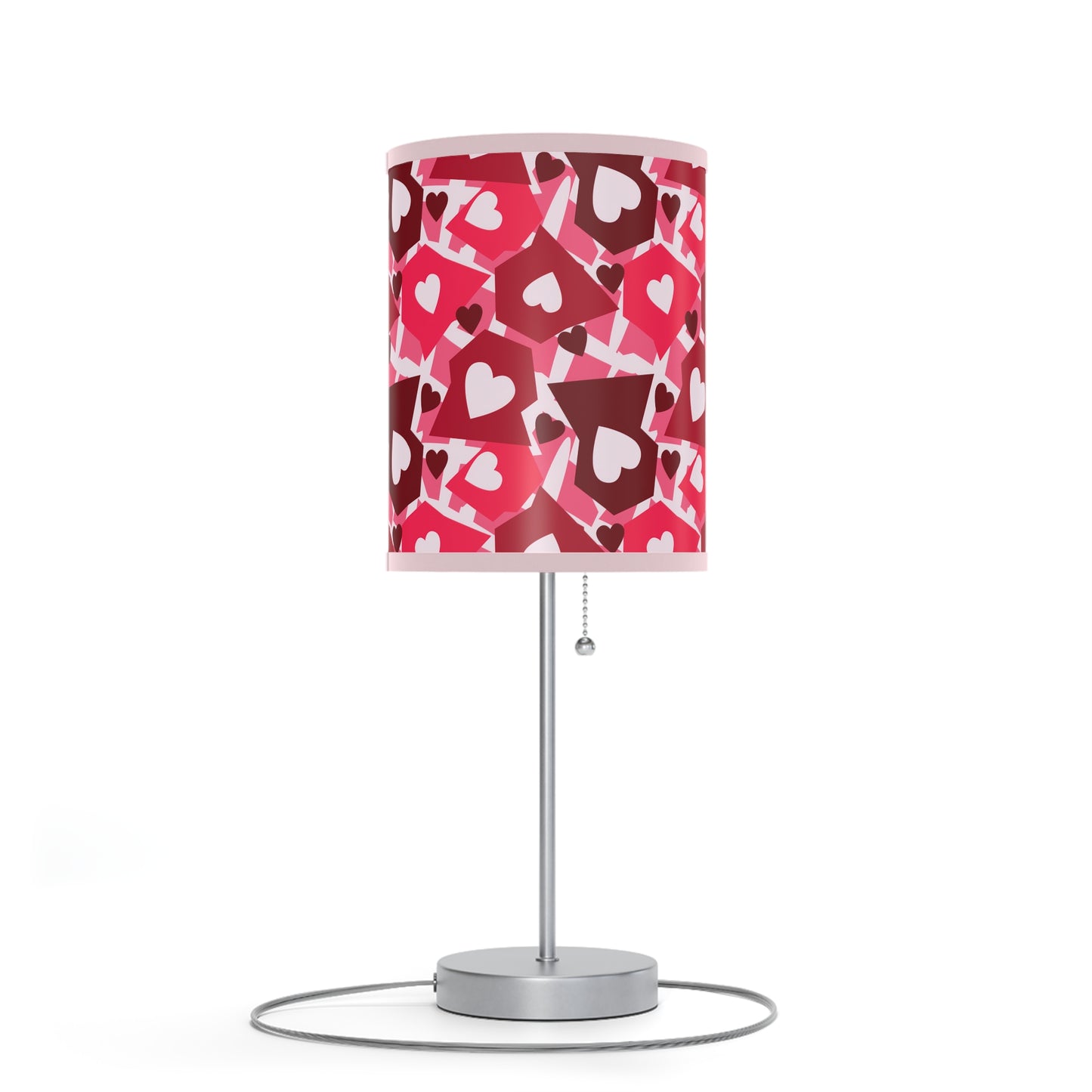 Love in Style: Retro Hearts Lamp on a Stand, US|CA plug / White