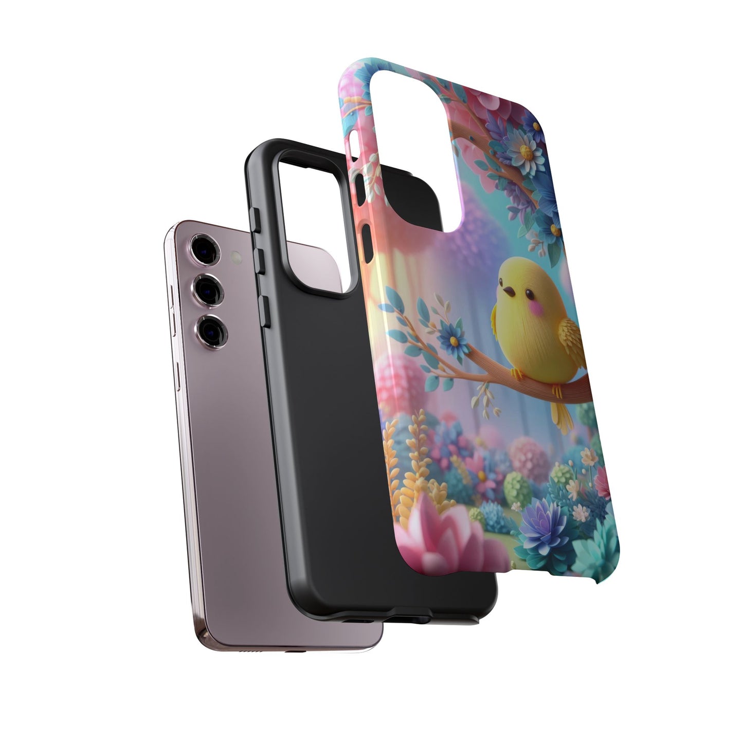 Colorful Bird Samsung Phone Case, Spring Vibe Mobile Shell