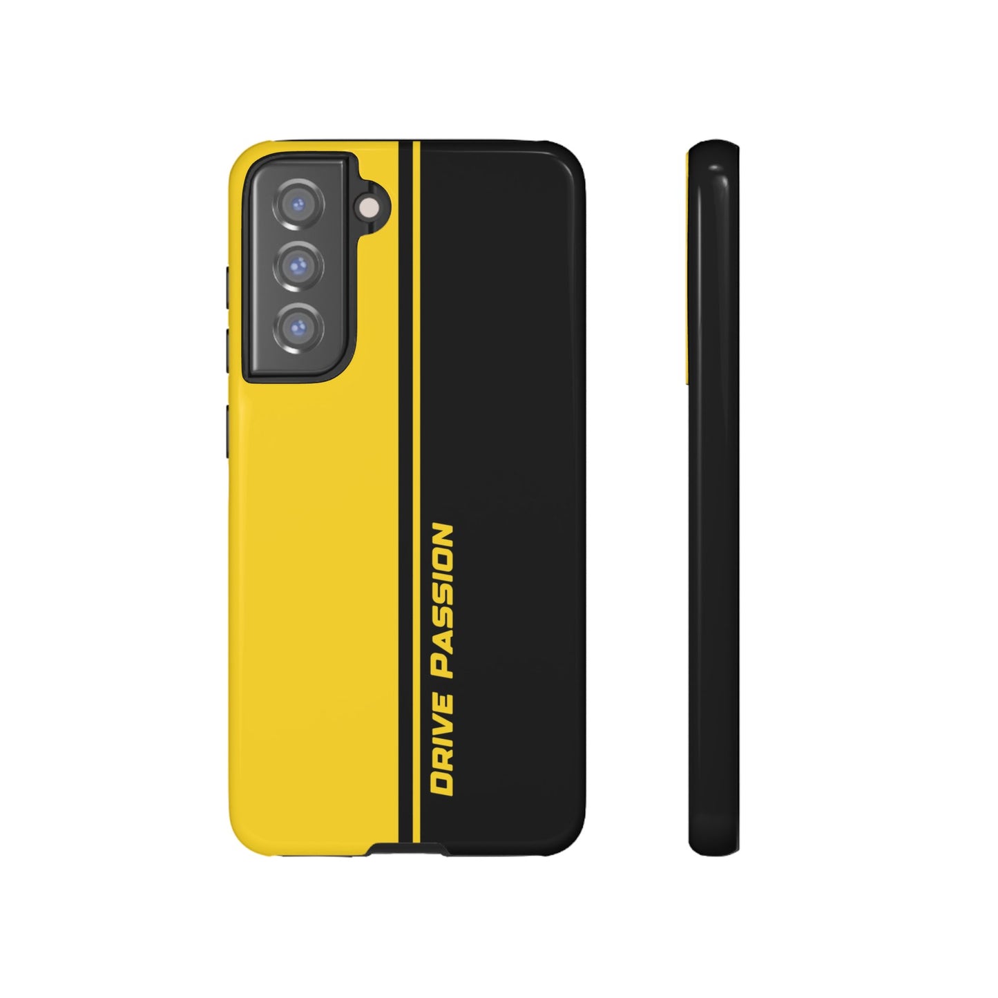 Drive Passion Tough Case – Bold Yellow & Black Design