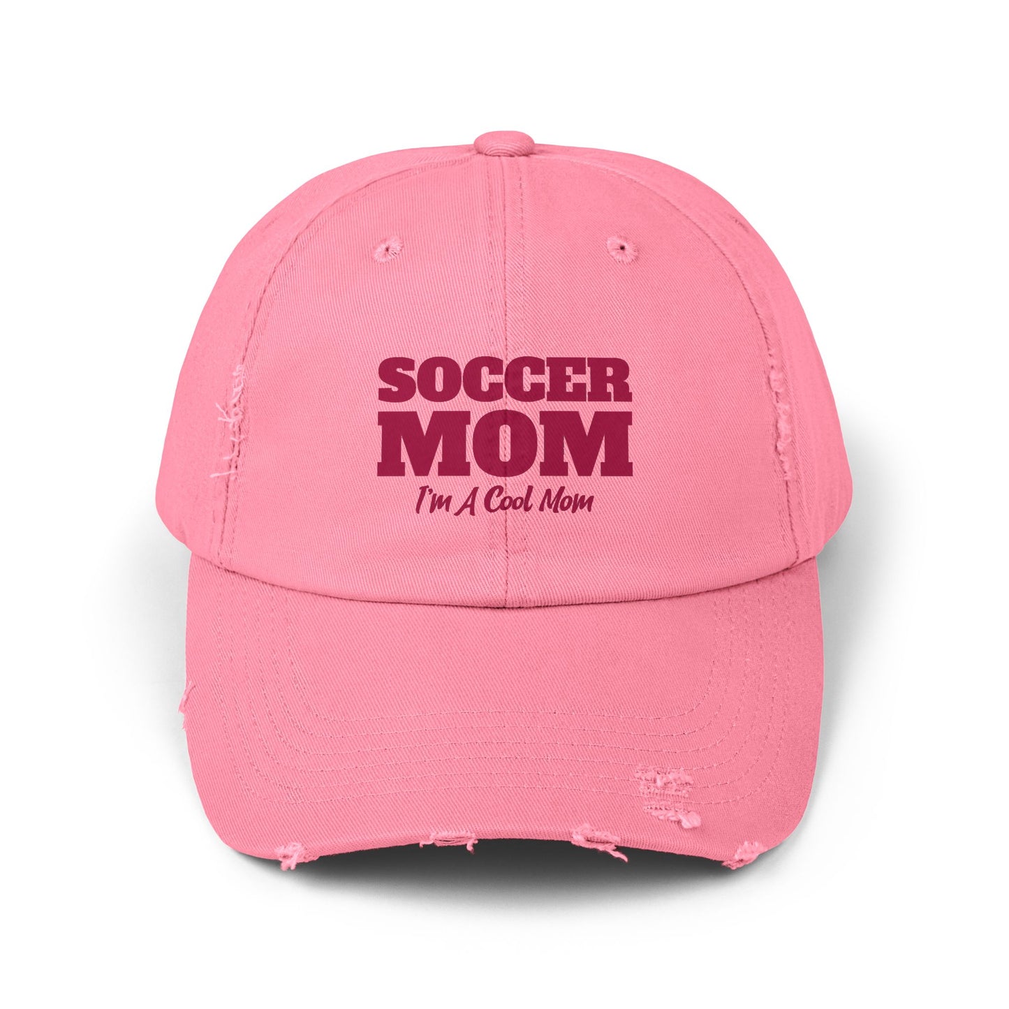 Soccer Mom I'm A Cool Mom Unisex Distressed Cap