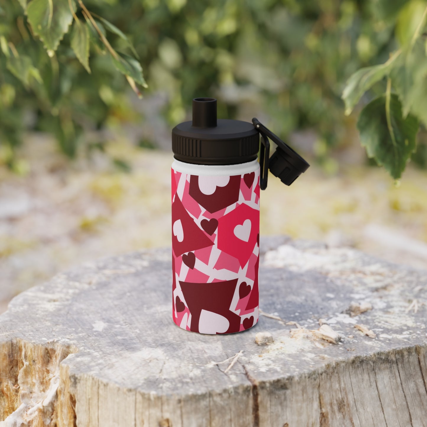 Love in Style Stainless Steel Water Bottle, Sports Lid