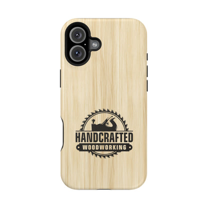 Handcrafted Woodworking Logo Magnetic Phone Cases