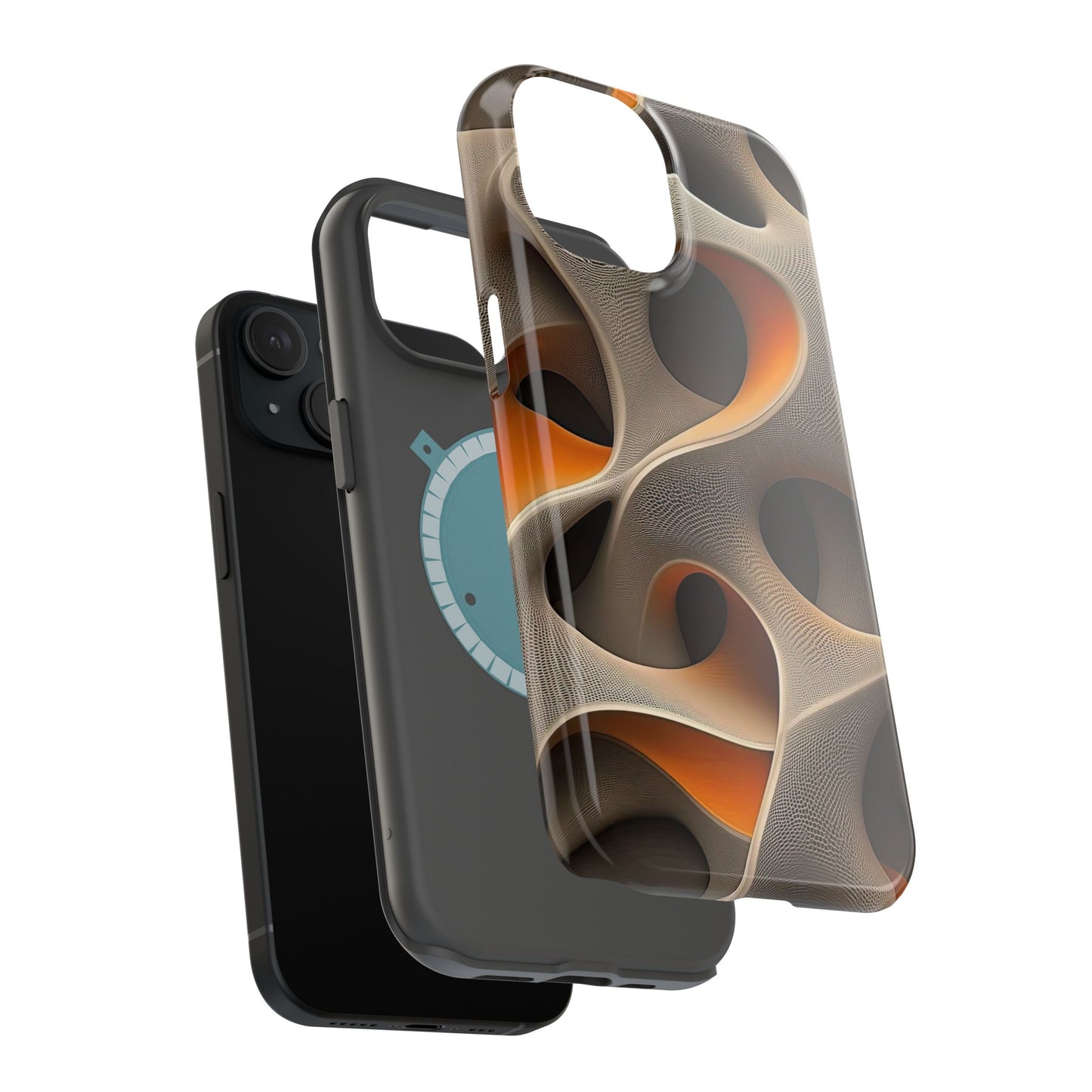 Stylish Magnetic Phone Cases, Abstract Geometric Design