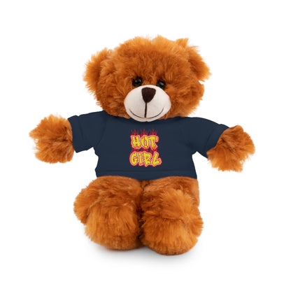Cute Plush Animal with Hot Girl Tee for Birthdays, Baby Showers, Children, Gifts