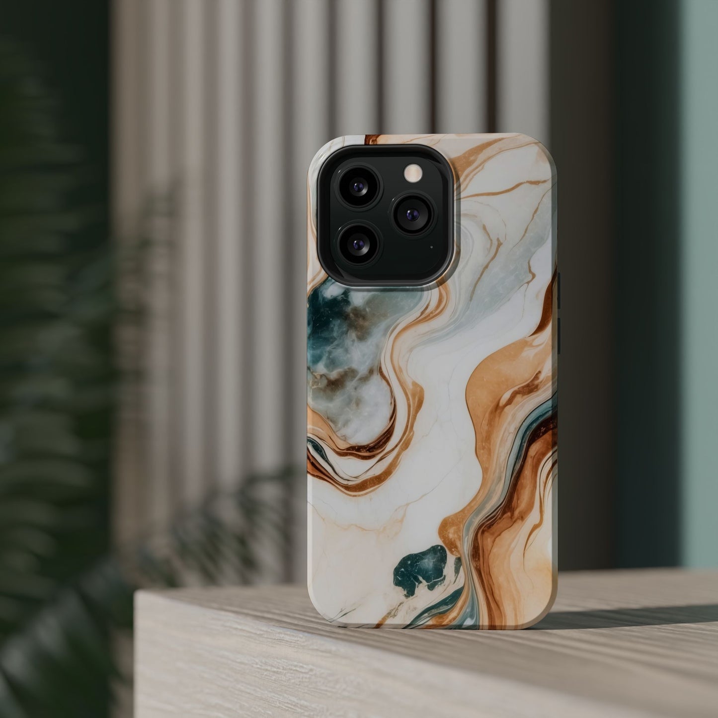Stylish Magnetic Phone Cases, Abstract Marble Design for Everyday Use