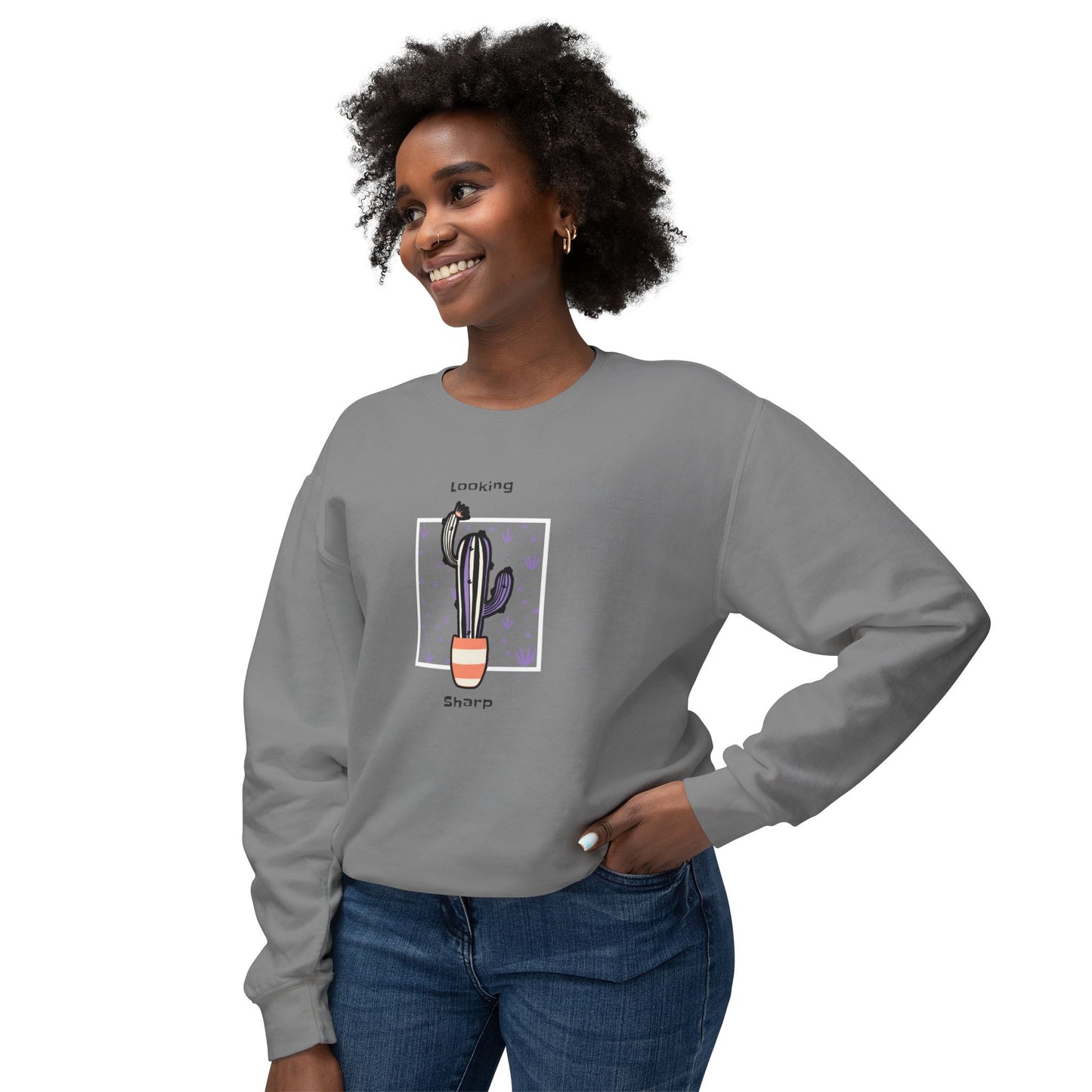 Looking Sharp Unisex Lightweight Crewneck Sweatshirt