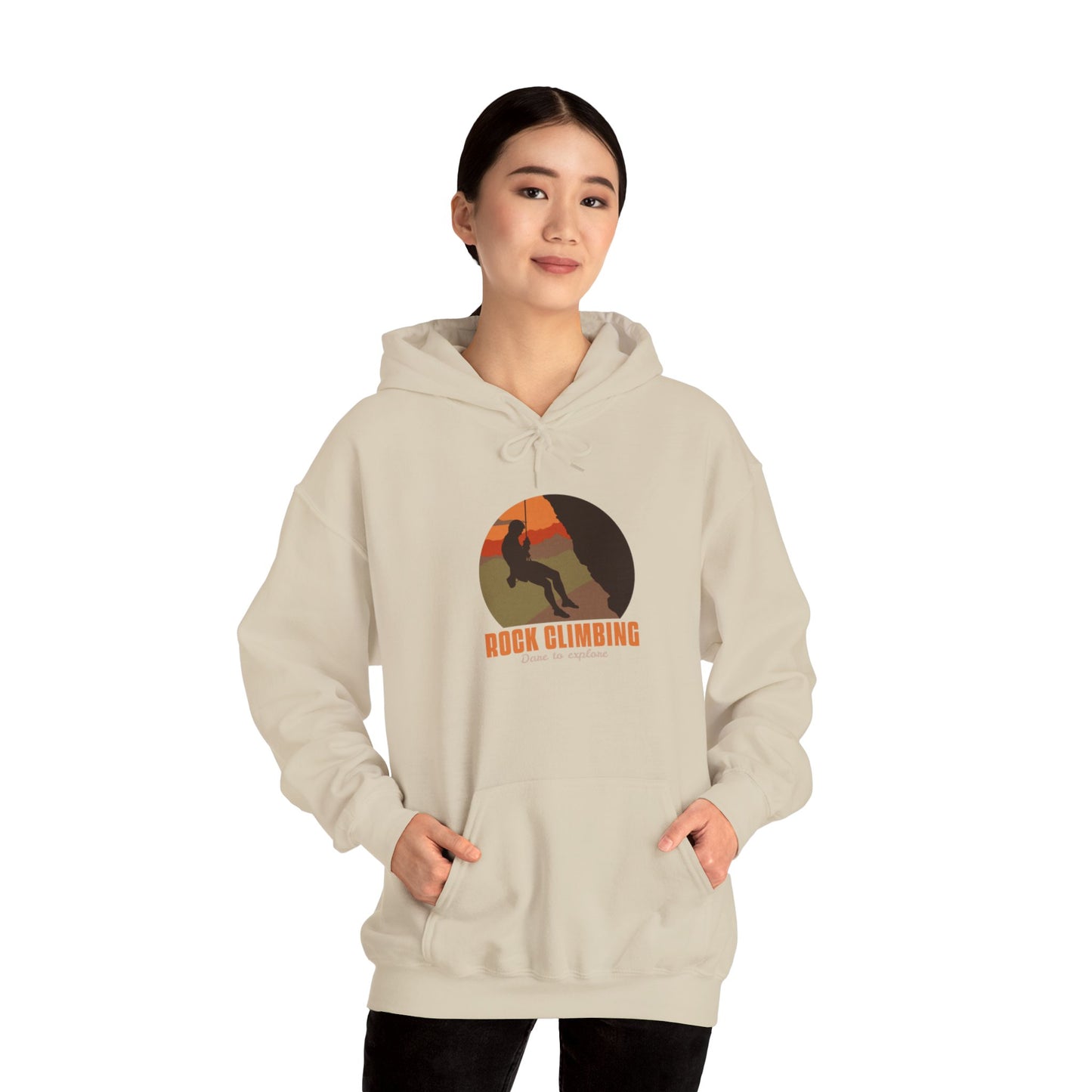 Rock Climbing Dare To Explore Unisex Heavy Blend™ Hooded Sweatshirt