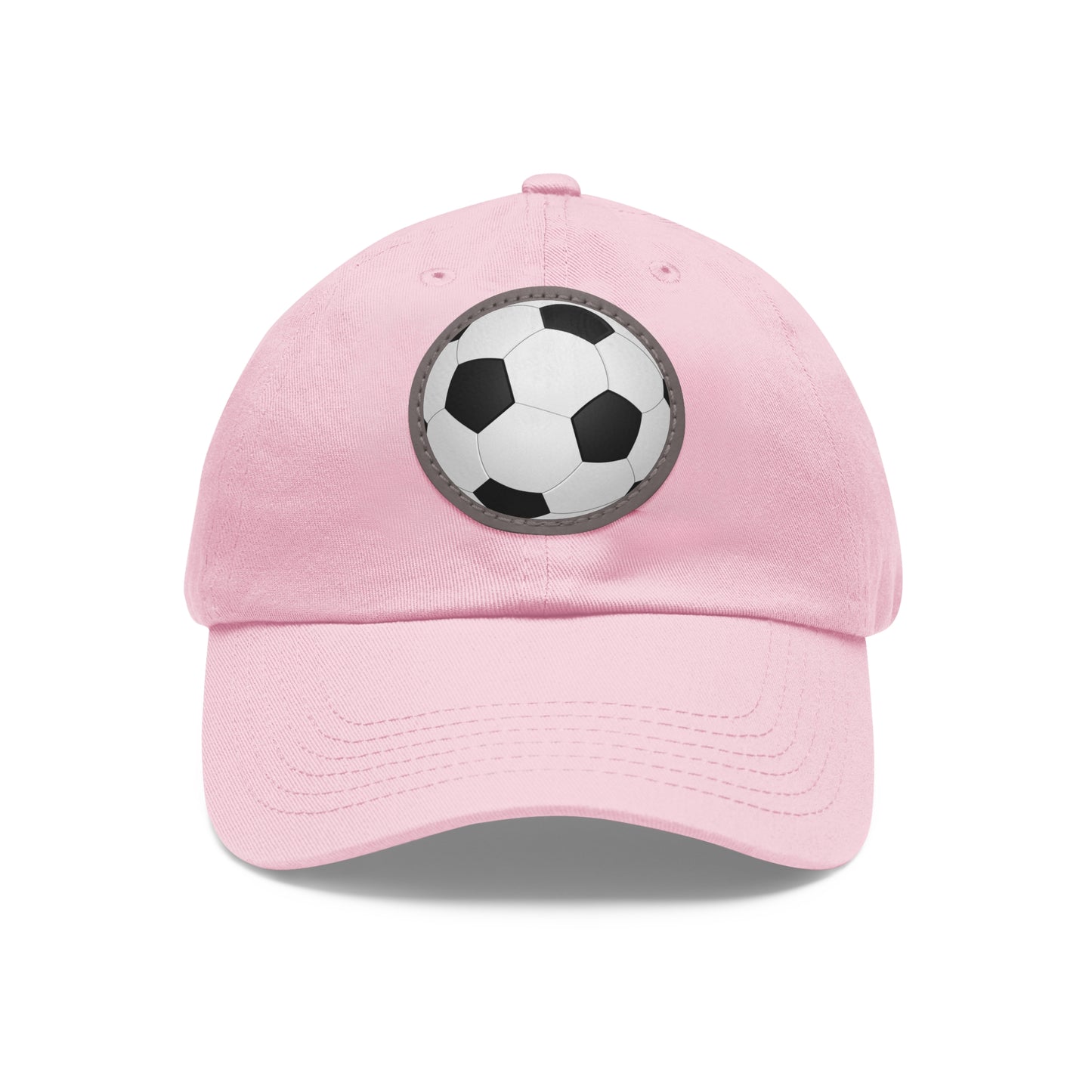 Soccer Dad Hat with Leather Patch (Round)