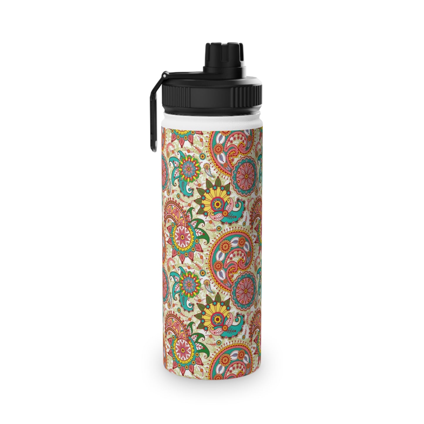 Indian Breath Stainless Steel Water Bottle, Sports Lid