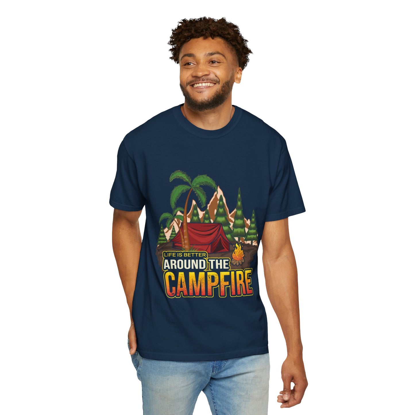 Campfire Adventure Unisex T-Shirt - Life is Better Around the Campfire