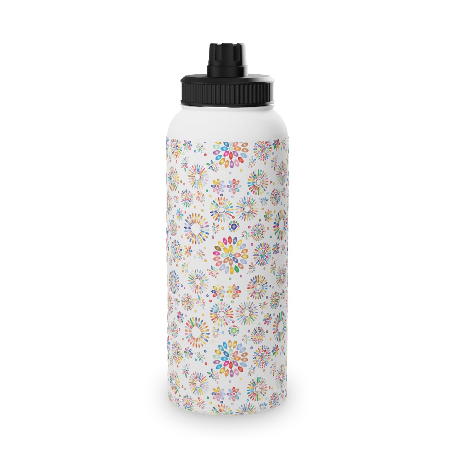 Vibrant Vibes Stainless Steel Water Bottle, Sports Lid