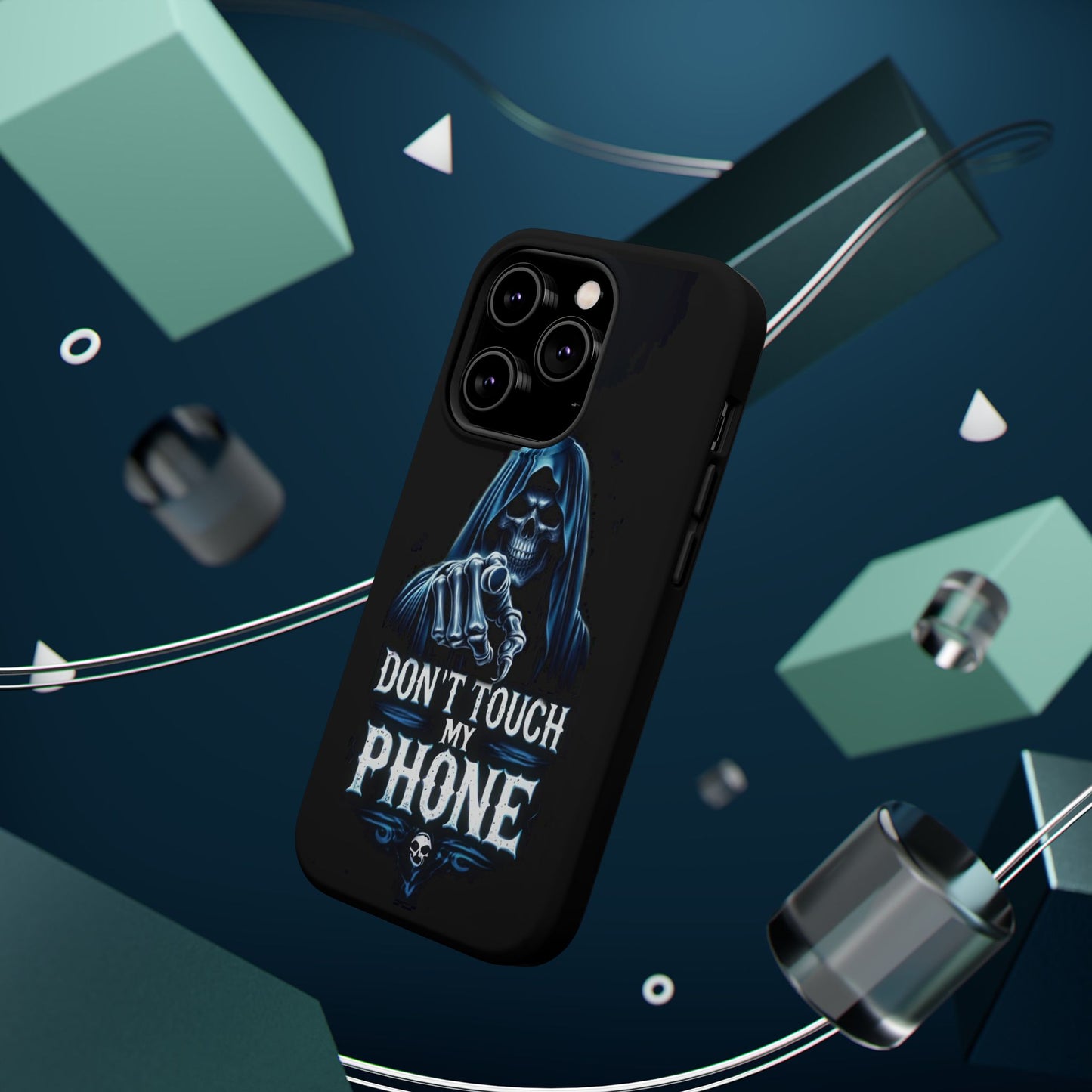 Gothic Magnetic iPhone Case: Don't Touch My Phone