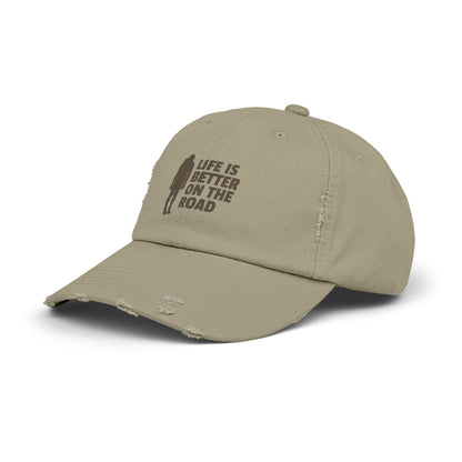 Life Is Better On The Road Unisex Distressed Cap