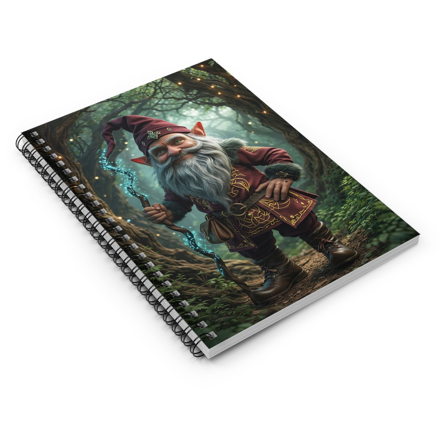 Gnome Forest Fantasy Notebook, Ruled Adventure Notebook